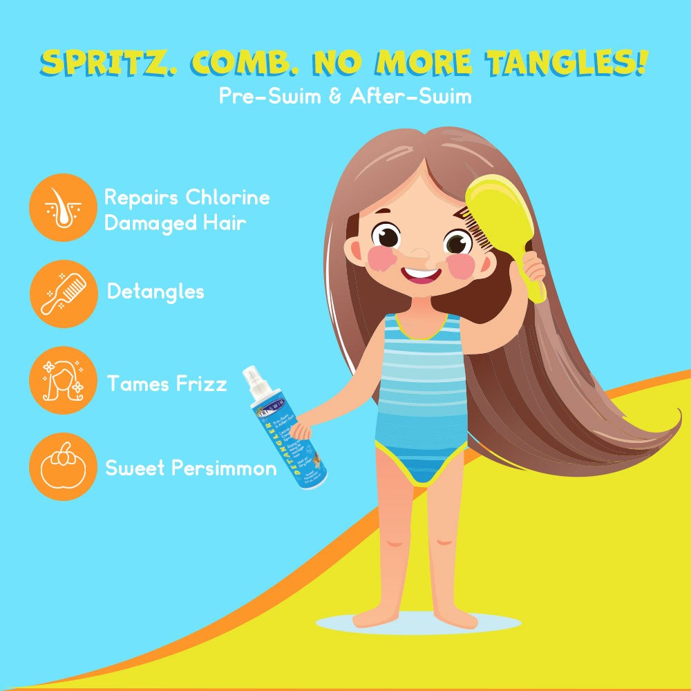 TRISWIM Kids Detangler Leave-In Conditioner Spray  Swimmers' Shampoos and Conditioners  SBR Sports