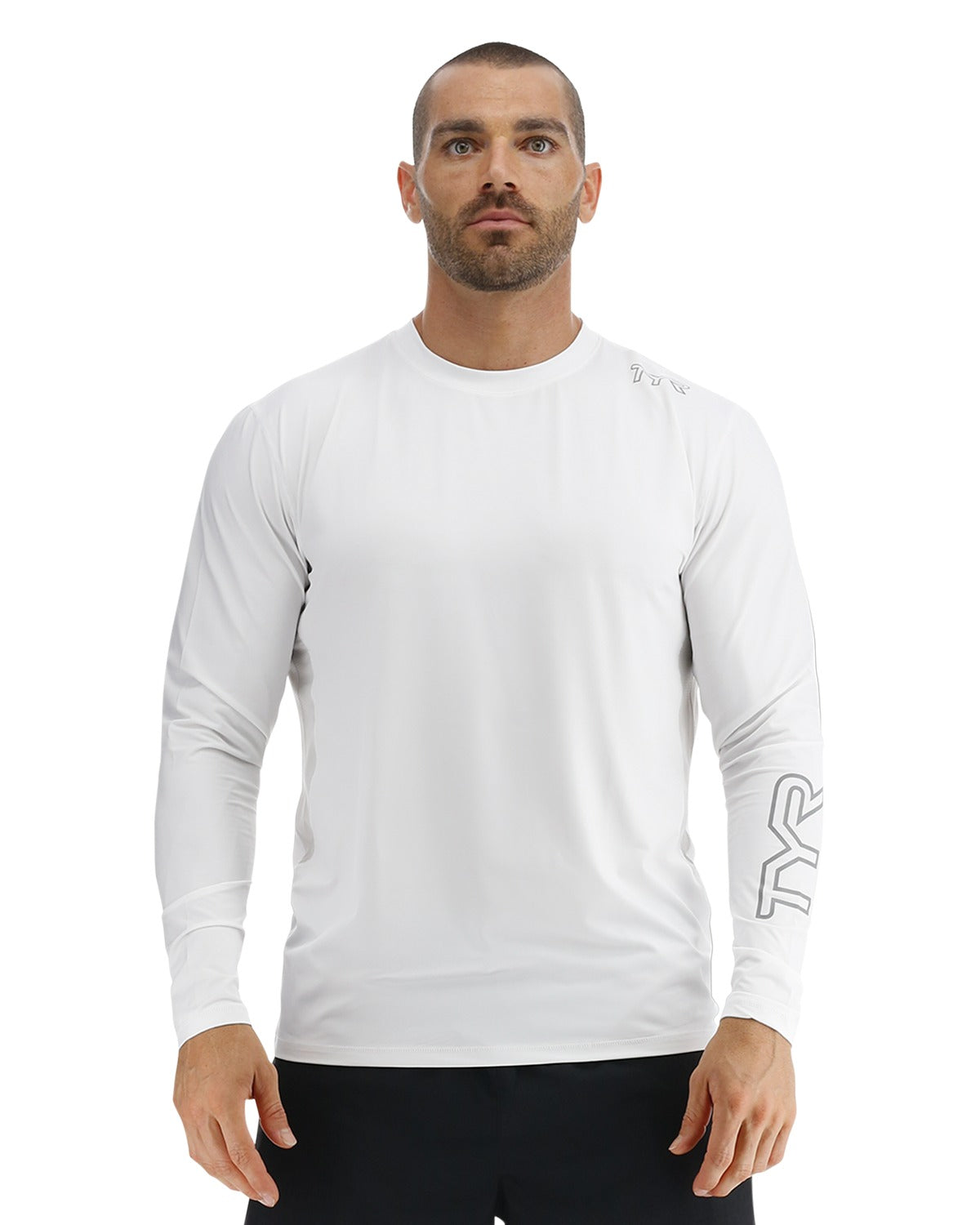 TYR SunDefense Men's Vented Long Sleeve Rash Guard – UPF Swim Shirt  Long Sleeve Rash Guard  Tyr