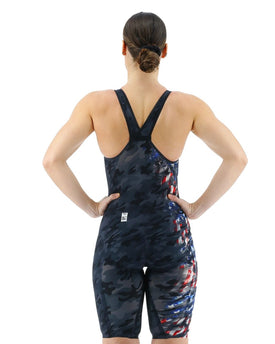 TYR Women's Venzo Closed Back - USA Blackout Camo - Tech suit  Technical Swimsuits  Tyr
