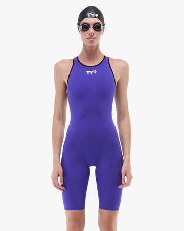 TYR Women's Solid Venzo Open Back Technical One Piece Swimsuit - Non PFAS  Technical Swimsuits  Tyr