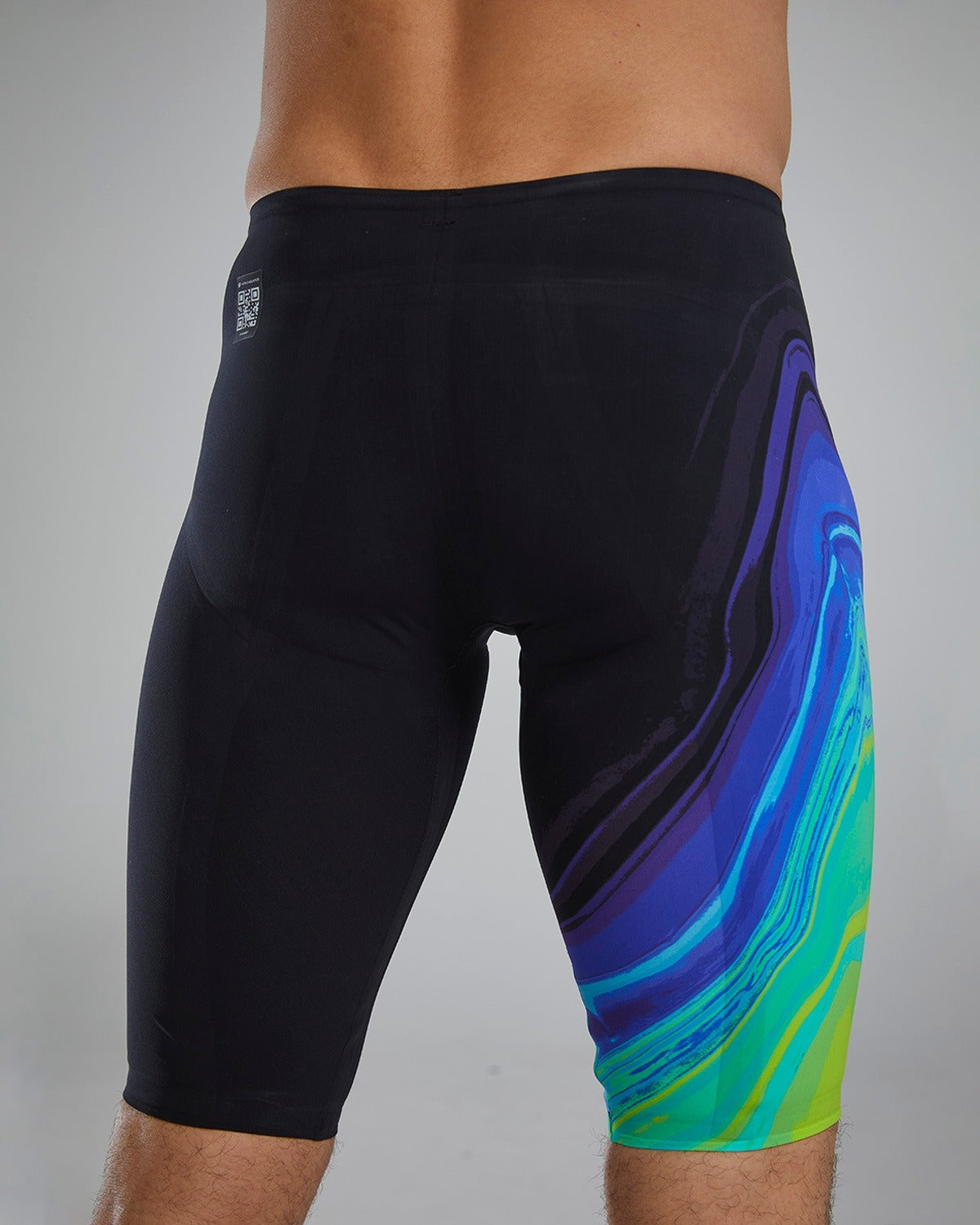 TYR Men's Venzo Technical High Waist Jammer - Lime/Navy Non PFAS