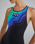 TYR Women's Technical Suit Venzo Open Back - Volconyx - Non PFAS  Technical Swimsuit  Tyr