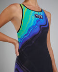 TYR Women's Technical Suit Venzo Open Back - Volconyx - Non PFAS  Technical Swimsuit  Tyr