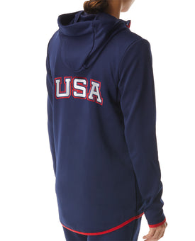 TYR Women's Full Zip Hoodie USA Alliance Podium  Hoodie  Tyr