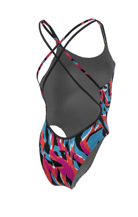 Nike Women's HydraStrong Multiple Print Spiderback One Piece  Team Print  Nike