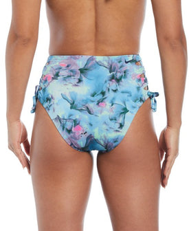 Nike Women's Aqua Floral Lace Up Bikini Bottom  Bikini Bottom  Nike