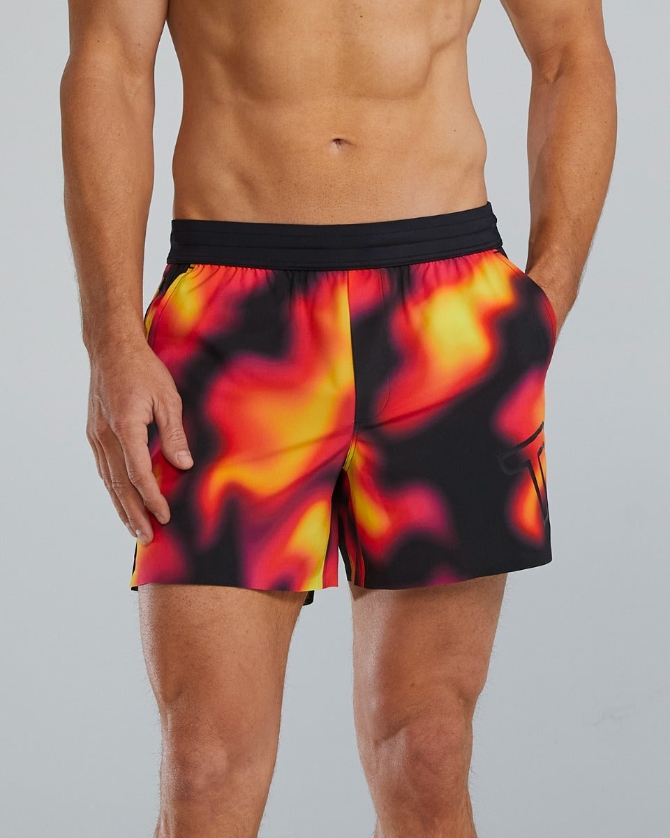 TYR Hydrosphere Men's Unlined 5" Unbroken Shorts - Solid  Men's Swim Trunks  Tyr