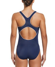 Nike Women's Solid Powerback One Piece Swimsuit  Competition Swimsuits  Nike