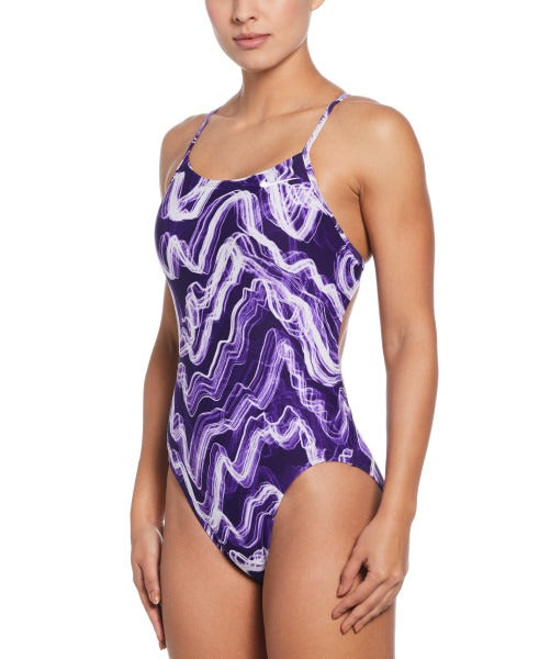 Nike Women's Lightning Cut Out One Piece Swimsuit  One Piece Swimsuits  Nike