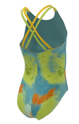Nike Girl's Tie Dye Spiderback One Piece  Girls Swimwear  Nike