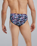 TYR Men's Energia Swim Brief  - Durafast Elite  Swim Team Prints  Tyr