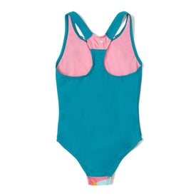 Speedo Girls Swimsuit Printed Sport Splice  Girls One Piece  Speedo