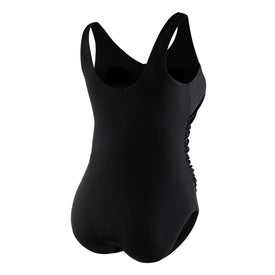 Speedo Plus Size One Piece Shirred Contourback  Plus Size Swimsuits  Speedo