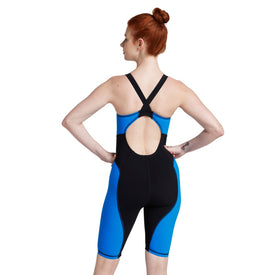 Speedo Vanquisher Solid Open Back Kneeskin Tech Suit  Technical Swimsuits  Speedo