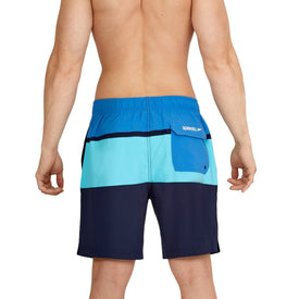Speedo Men's Standard Swim Trunk Mid Length Redondo Stripe  Boardshorts  Speedo