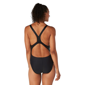 Speedo Women's Swimsuit One Piece Quantum Splice High Cut Solid  Competition Swimsuits  Speedo