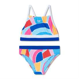 Speedo Print Blocked Bikini Set  Girls One Piece  Speedo