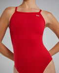 TYR Women's Durafast Elite Solid Diamondfit One Piece Swimsuit  Swim Team Prints  Tyr