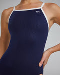 TYR Women's One Piece Swimsuit Hexa Durafast Elite Diamondfit  Team Solid  Tyr