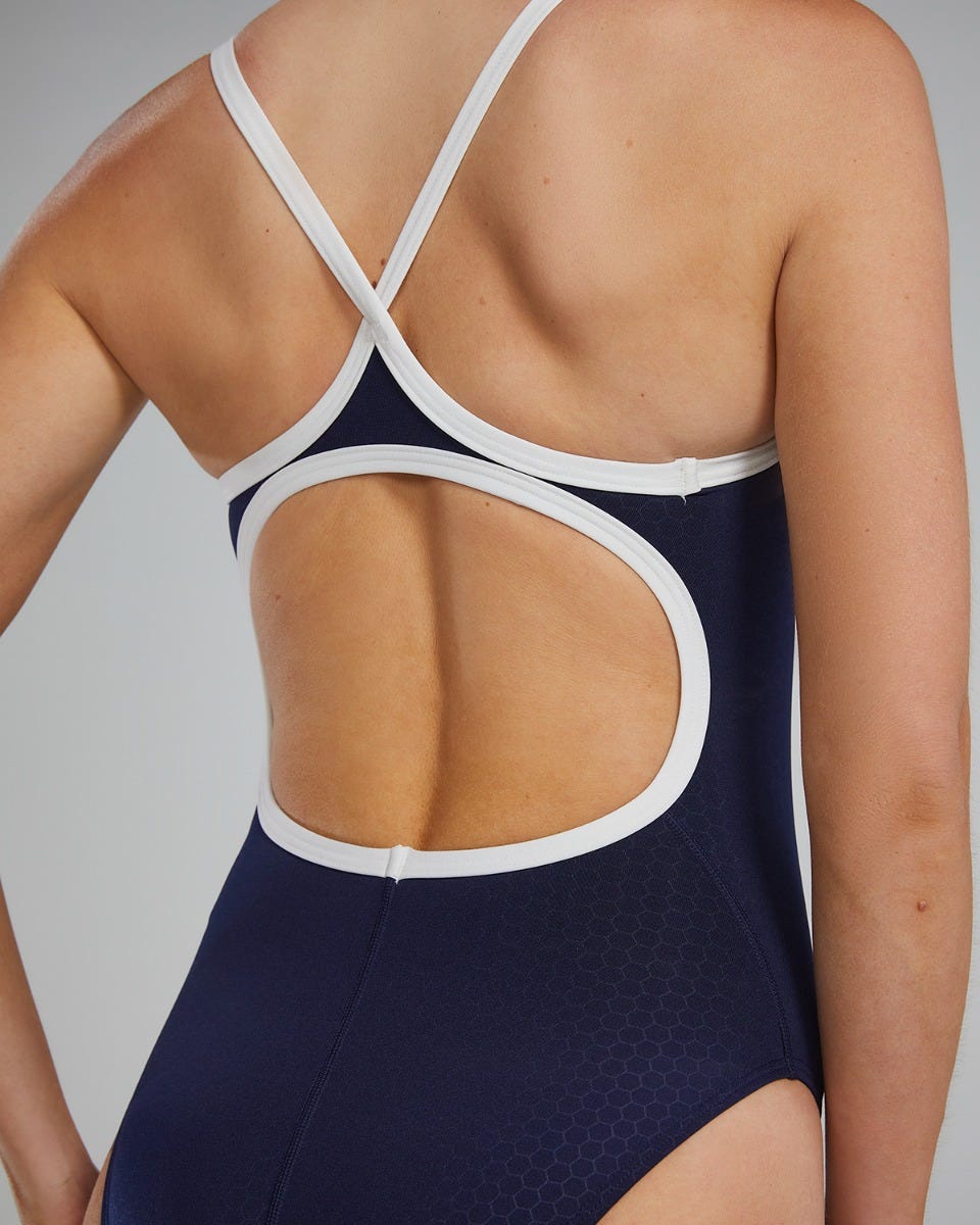 TYR Women's One Piece Swimsuit Hexa Durafast Elite Diamondfit  Team Solid  Tyr