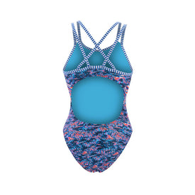 Dolfin Uglies Women's Double Strap Open Keyhole Back One Piece Swimsuit  Dolfin Uglies Swimwear  Dolfin