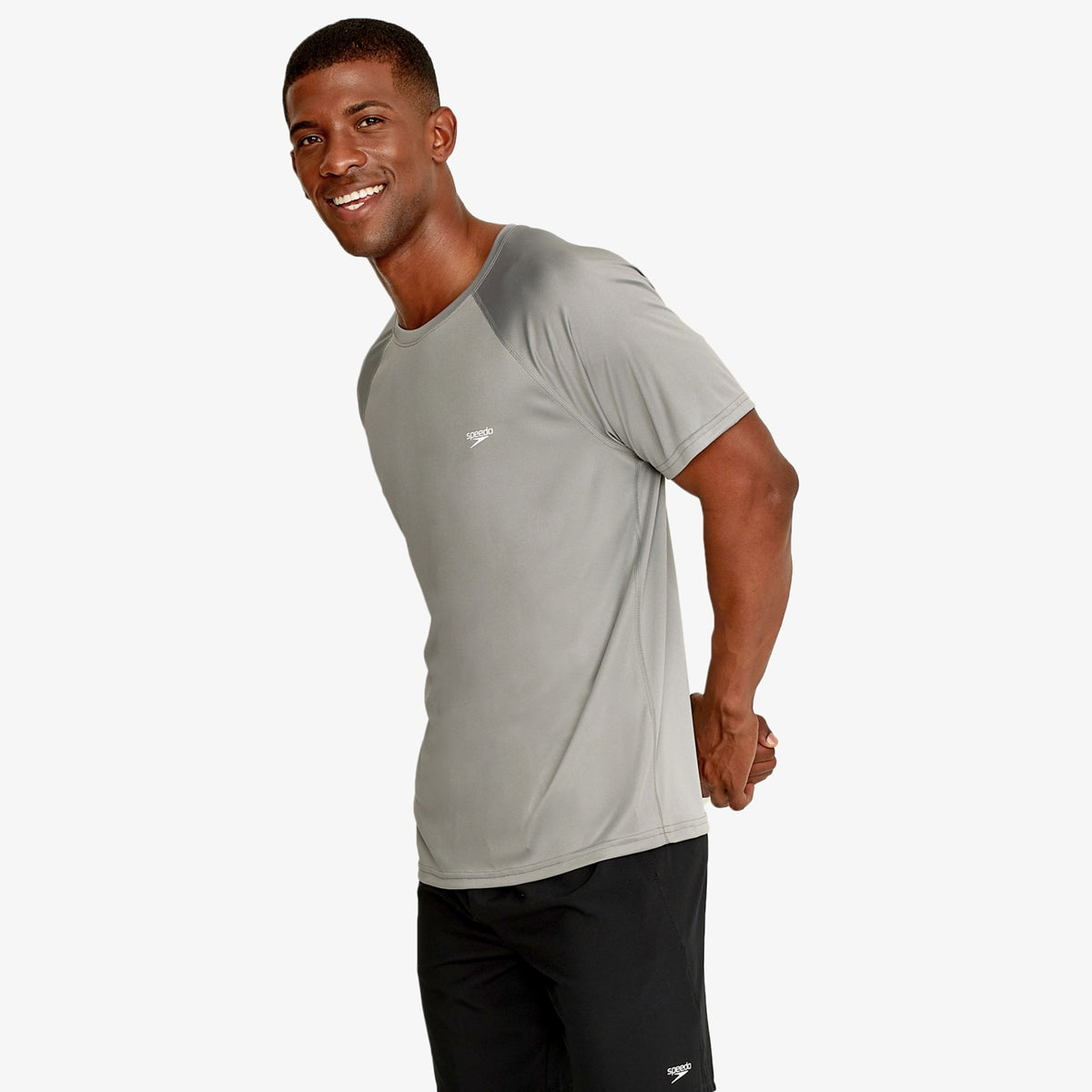 Speedo Men’s Swim Shirt Easy Short Sleeve Rash Guard  Short Sleeve Rash Guard  Speedo