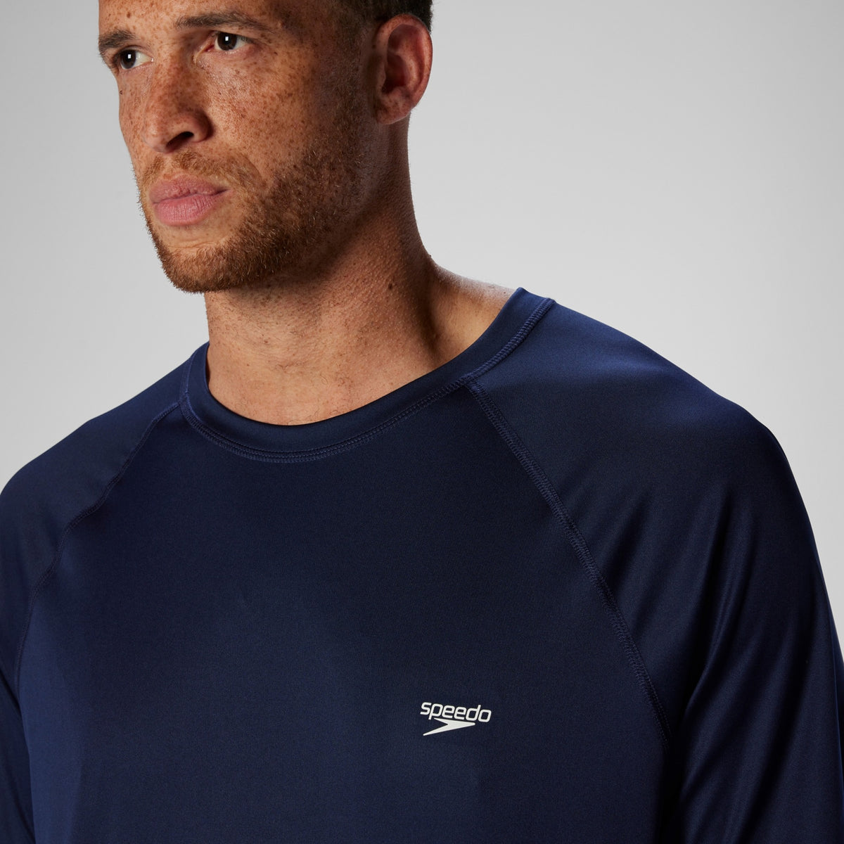 Speedo Men’s Swim Shirt Easy Short Sleeve Rash Guard  Short Sleeve Rash Guard  Speedo