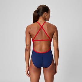 Speedo Women’s Endurance Spark Splice Crossback One Piece Swimsuit  One Piece Swimsuits  Speedo
