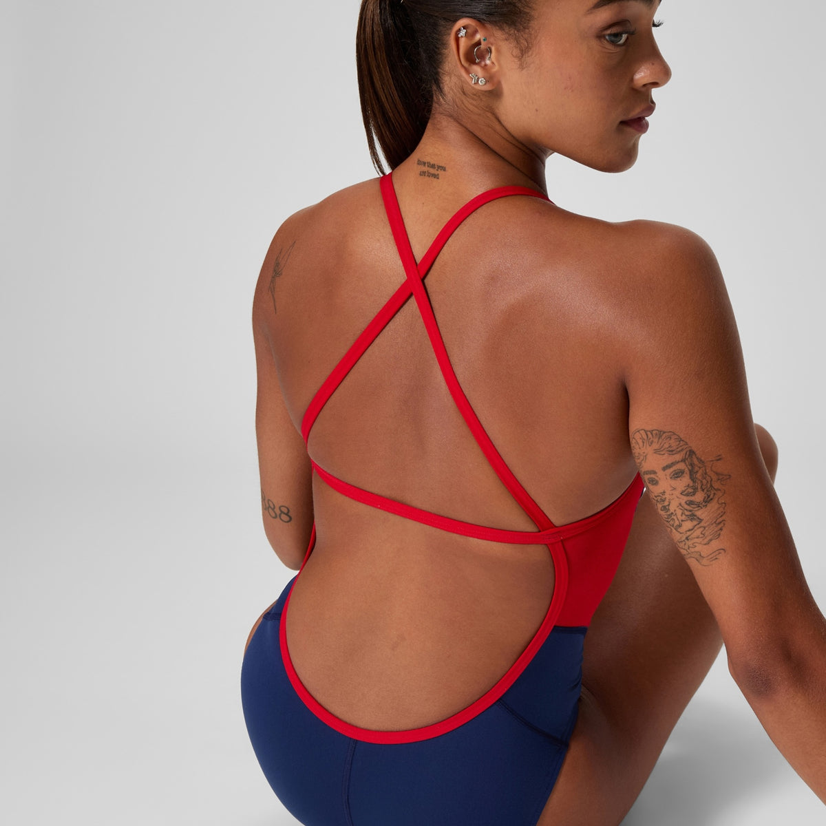 Speedo Women’s Endurance Spark Splice Crossback One Piece Swimsuit  One Piece Swimsuits  Speedo