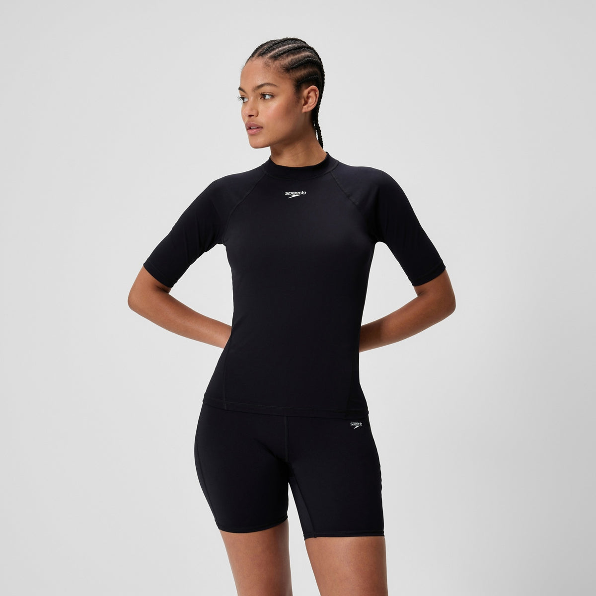 Speedo Women's Endurance+ Short Sleeve Rashguard  Short Sleeve Rash Guard  Speedo