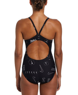 Nike Hydrastrong Water Reveal Racerback Low Leg One Piece  Team Print  Nike