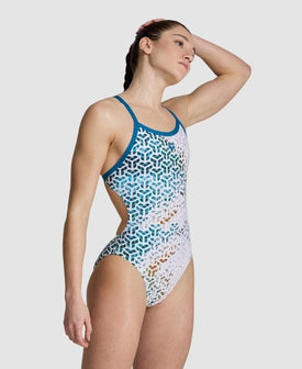 Arena Women Arena Planet Water One Piece Swimsuit Challenge Back  Competition Swimsuits  Arena