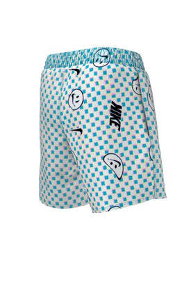 Nike Boys Smiles Check Lap 4in Volley Short  Boardshorts  Nike