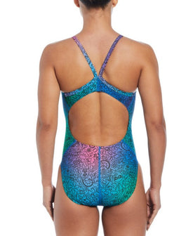 Nike Women's Hydrastrong Multi Printed Racerback One Piece Extended Colors  Team Print  Nike