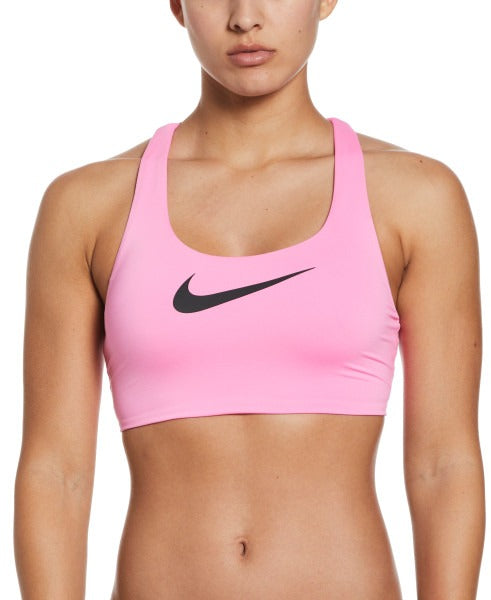 Nike Women Logo Tape Crossback Midkini Top  Midkini Top  Nike