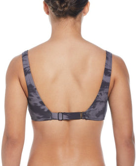 Nike Women Floral Fade Scoop Neck Bikini Top  Bikini Top  Nike