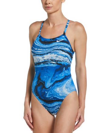 Nike Hydrastrong Crystal Wave Racerback One Piece Swimsuit  One Piece Swimsuits  Nike