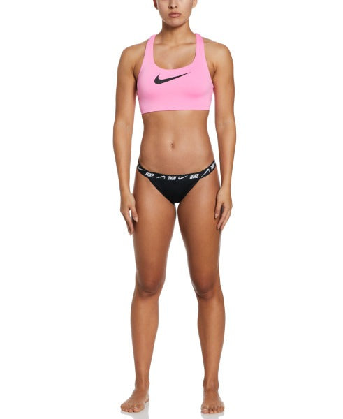 Nike Women Logo Tape Crossback Midkini Top  Midkini Top  Nike