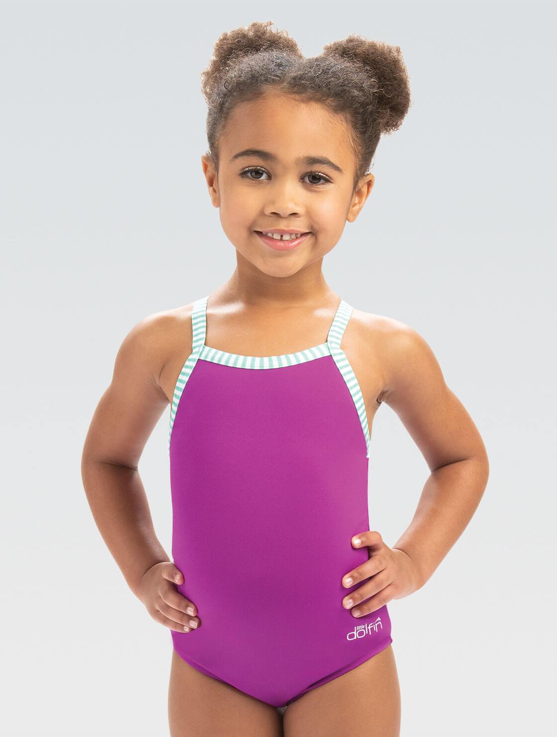 Dolfin Girls’ One-Piece Toddler Swimsuit  Girls One Piece  Dolfin