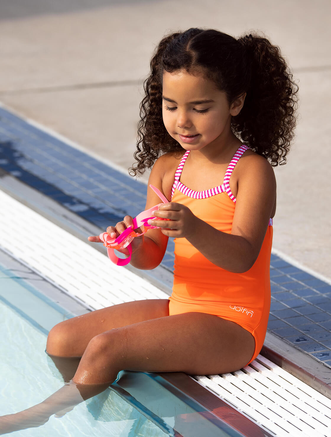 Dolfin Girls’ One-Piece Toddler Swimsuit  Girls One Piece  Dolfin