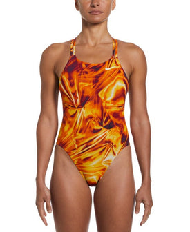 Nike Hydrastrong Solar Rise Spiderback One Piece Swimsuit  Swim Team Prints  Nike