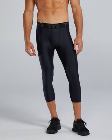 Tyr Solid Men's Cropped Compression Pants  Compression & Recovery Wear  Tyr