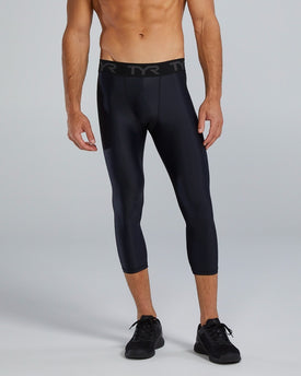 Tyr Solid Men's Cropped Compression Pants  Compression & Recovery Wear  Tyr