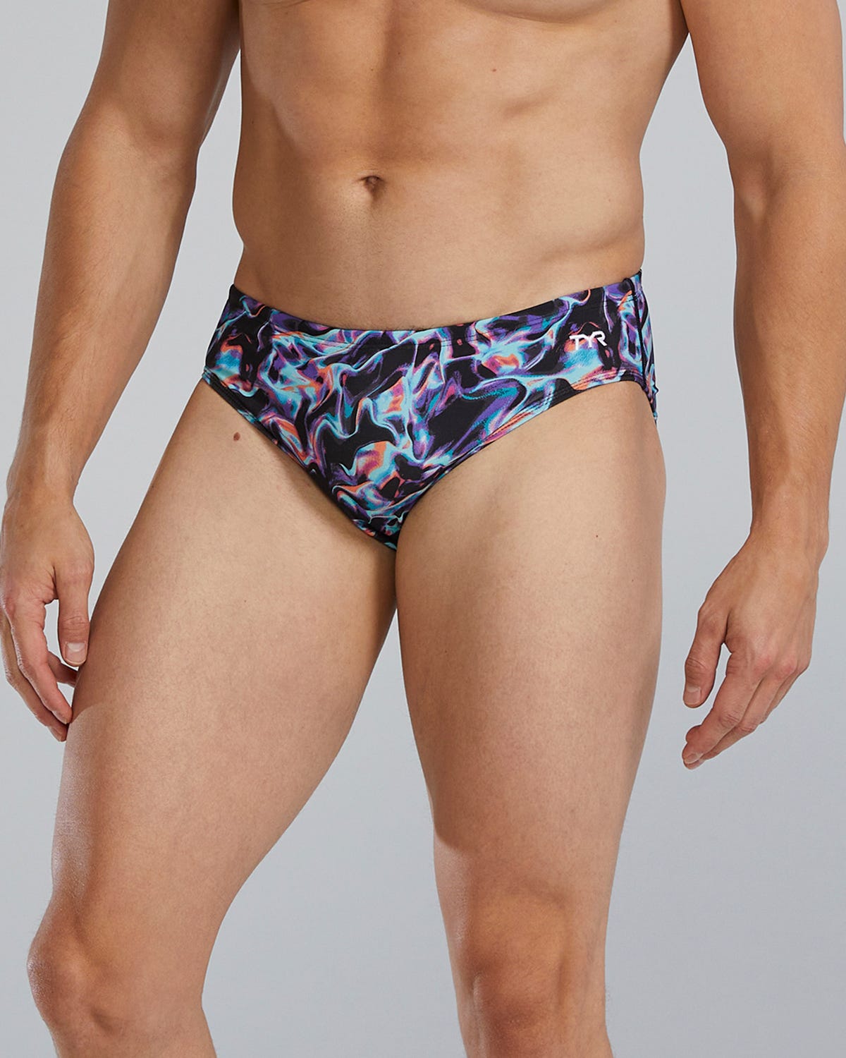 TYR Men's Energia Swim Brief  - Durafast Elite  Swim Team Prints  Tyr