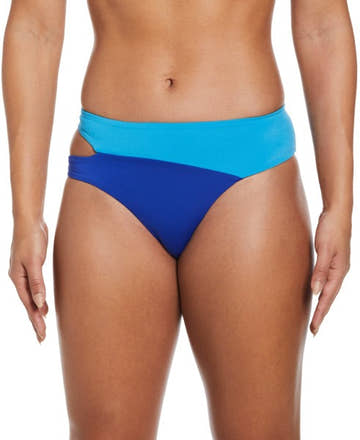 Nike Women Swoosh Block Asymmetrical Bikini Bottom  Bikini Bottom  Nike