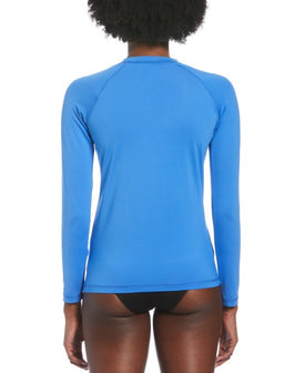 Nike Women's Solid Swoosh Long Sleeve Hydroguard  Long Sleeve Rash Guard  Nike