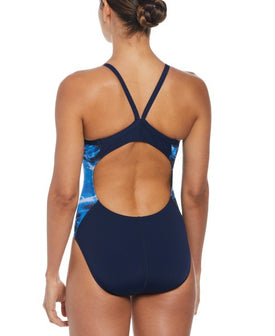 Nike Women's Hydrastrong Multi Print Racerback Splice One Piece  Team Print  Nike