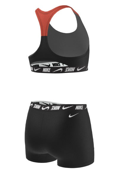 Nike Girls Logo Tape Racerback Bikini & Short Set