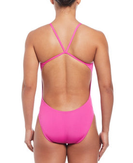 Nike Women's Hydrastrong Solid Cut-Out One Piece Swimsuit  One Piece Swimsuits  Nike