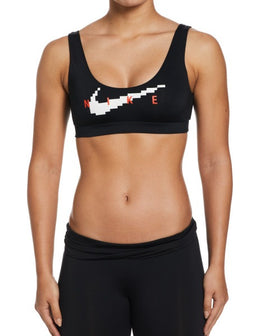 Nike Women Multi Logo Scoop Neck Bikini Top  Bikini Top  Nike